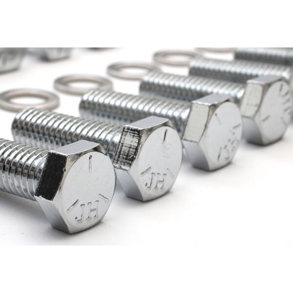 TRANS-DAPT PERFORMANCE PRODUCTS INTAKE MANIFOLD BOLTS; 3/8 IN.-16 X 1-1/4 IN. HEX HEAD (16 BOLTS); GRADE 5- CHROME