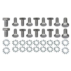 TRANS-DAPT PERFORMANCE PRODUCTS CHEVY 283-350 OR 90 V6 AND OLDSMOBILE HEX HEAD OIL PAN BOLT SET-CHROME