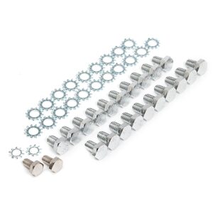 TRANS-DAPT PERFORMANCE PRODUCTS CHEVY 396-454, PONTIAC AND MOPAR HEX HEAD OIL PAN BOLT SET- CHROME