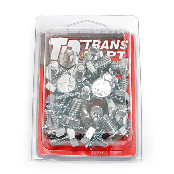 TRANS-DAPT PERFORMANCE PRODUCTS CHEVY 396-454, PONTIAC AND MOPAR HEX HEAD OIL PAN BOLT SET- CHROME