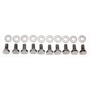 TRANS-DAPT PERFORMANCE PRODUCTS TIMING CHAIN COVER BOLTS (CHROME)- CHEVY 4.3L V6 OR SB CHEVY 283-400