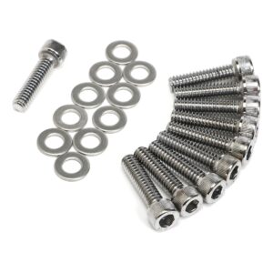 TRANS-DAPT PERFORMANCE PRODUCTS TIMING COVER BOLT SET; ALUMINUM SB CHEVY TIMING CHAIN COVERS