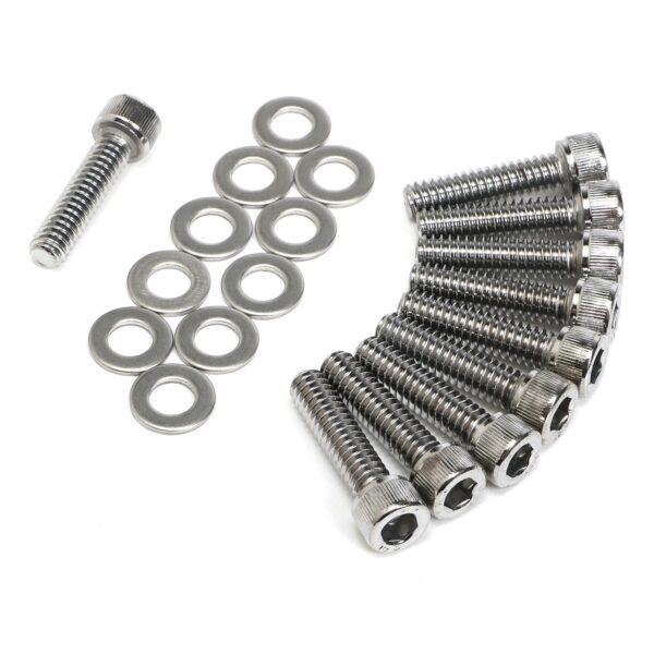 TRANS-DAPT PERFORMANCE PRODUCTS TIMING COVER BOLT SET; ALUMINUM SB CHEVY TIMING CHAIN COVERS