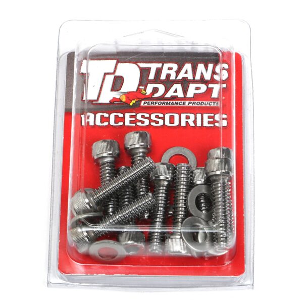TRANS-DAPT PERFORMANCE PRODUCTS TIMING COVER BOLT SET; ALUMINUM SB CHEVY TIMING CHAIN COVERS