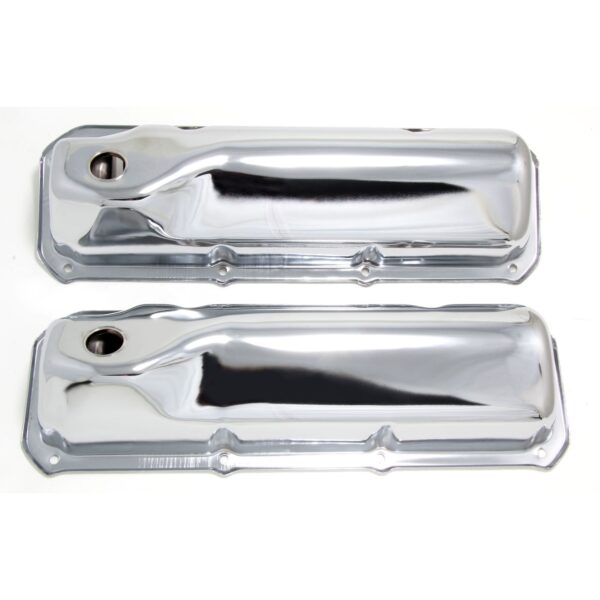 TRANS-DAPT PERFORMANCE PRODUCTS TRADITIONAL DESIGN VALVE COVERS; STOCK; FORD 351C, 351M, 400M, BOSS 302- CHROME
