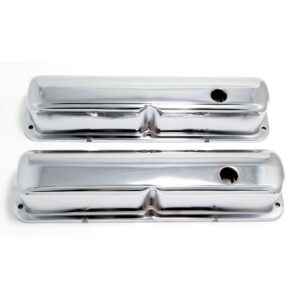 TRANS-DAPT PERFORMANCE PRODUCTS TRADITIONAL DESIGN VALVE COVERS; STOCK; FORD 352, 360, 390, 406, 427, 428 (NOT COBRAJET 428)- CHROME