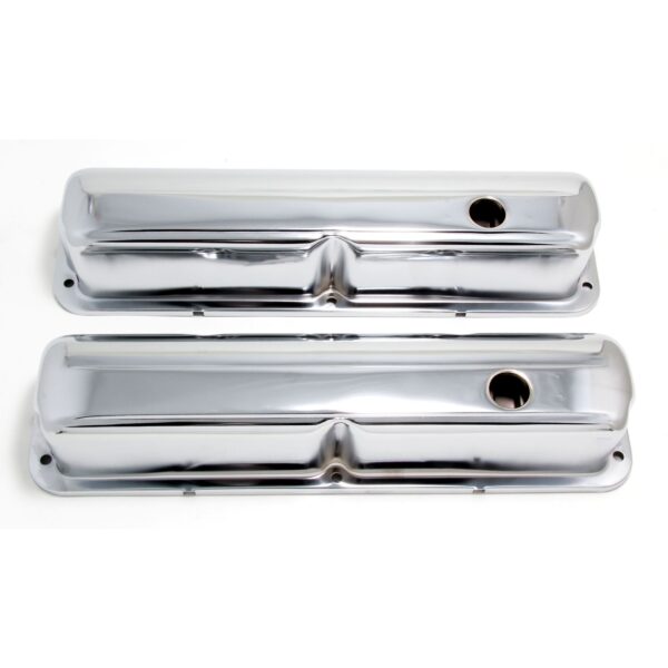 TRANS-DAPT PERFORMANCE PRODUCTS TRADITIONAL DESIGN VALVE COVERS; STOCK; FORD 352, 360, 390, 406, 427, 428 (NOT COBRAJET 428)- CHROME