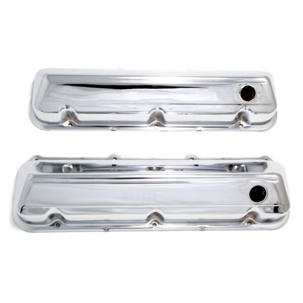 TRANS-DAPT PERFORMANCE PRODUCTS TRADITIONAL DESIGN VALVE COVERS; STOCK; FORD 429-460- CHROME