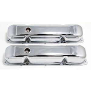 TRANS-DAPT PERFORMANCE PRODUCTS TRADITIONAL DESIGN VALVE COVERS; SHORT; CHRYSLER 383, 426, 440- CHROME