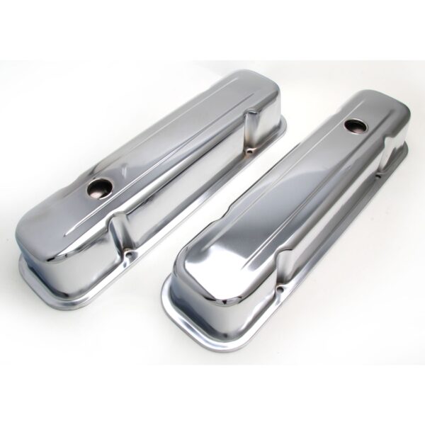 TRANS-DAPT PERFORMANCE PRODUCTS TRADITIONAL DESIGN VALVE COVERS; TALL; 1959-1979 PONTIAC 326-455- CHROME