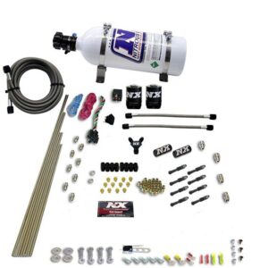 Nitrous Express 8 CYL DRY DIRECT PORT, 2 SOLENOIDS, WITH 5LB BOTTLE (200-600HP JETTING)