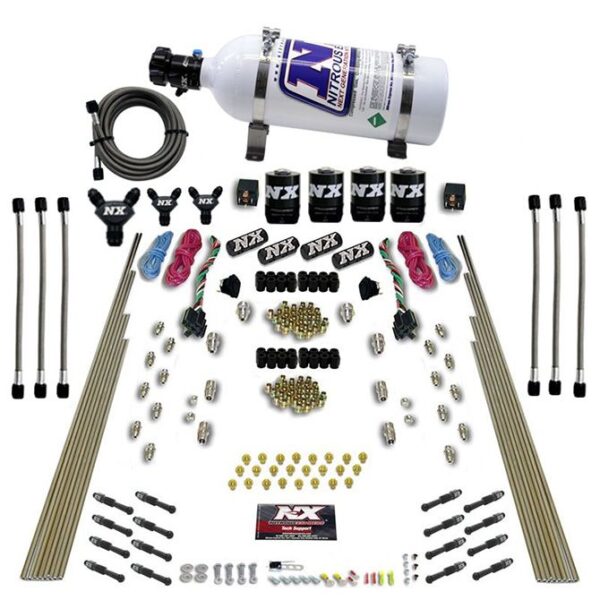 8 CYL DRY DIRECT PORT, DUAL STAGE, 4 SOLENOIDS, WITH 5LB BOTTLE (200-600HP)