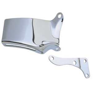 TRANS-DAPT PERFORMANCE PRODUCTS O.E.M. STYLE ALTERNATOR BRACKET SET; 1976-1986 CHEVROLET 305-350; LONG WATER PUMP- CHROME