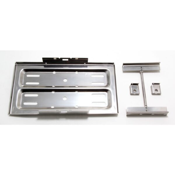 TRANS-DAPT PERFORMANCE PRODUCTS 7-1/2 IN. X 13-1/4 IN. BATTERY TRAY AND HOLD-DOWN- CHROME