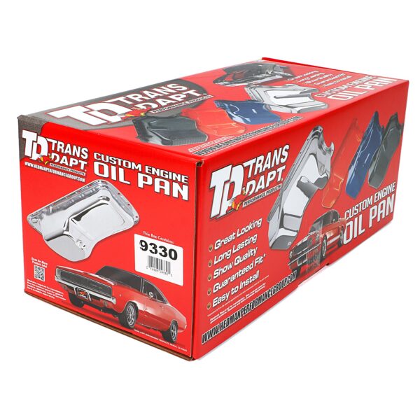 TRANS-DAPT PERFORMANCE PRODUCTS 1958-76 FORD 352, 360, 390, 406, 427, 428 (NOT COBRAJET 428); FRONT SUMP, OEM STYLE OIL PAN- CHROME (STOCK CAPACITY)