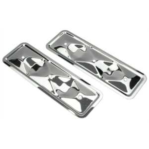 TRANS-DAPT PERFORMANCE PRODUCTS TRADITIONAL DESIGN VALVE COVERS; N/A; CHEVY 194, 230, 250 L6- CHROME