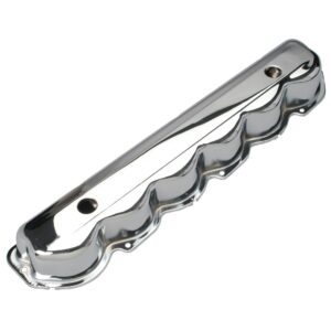 TRANS-DAPT PERFORMANCE PRODUCTS TRADITIONAL DESIGN VALVE COVERS; STOCK; 1965-1987 FORD 240-300 L6- CHROME