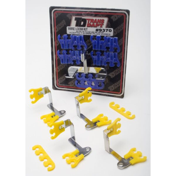 TRANS-DAPT PERFORMANCE PRODUCTS BLUE RACE CAR STYLE WIRE LOOMS. FITS 7 TO 9MM WIRES
