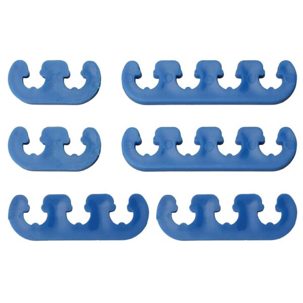 TRANS-DAPT PERFORMANCE PRODUCTS BLUE DELUXE STYLE PLUG WIRE SEPARATORS. FITS 7 TO 9MM WIRES