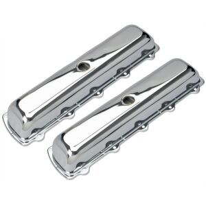 TRANS-DAPT PERFORMANCE PRODUCTS TRADITIONAL DESIGN VALVE COVERS; SHORT; 1964-1988 SB OLDS 330-455- CHROME