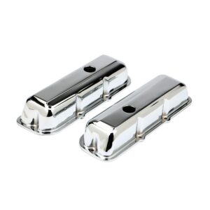 TRANS-DAPT PERFORMANCE PRODUCTS TRADITIONAL DESIGN VALVE COVERS; SHORT; 1980-1989 CHEVY 2.8L V6- CHROME