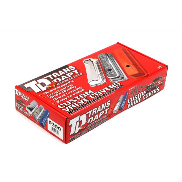 TRANS-DAPT PERFORMANCE PRODUCTS TRADITIONAL DESIGN VALVE COVERS; SHORT; 1980-1989 CHEVY 2.8L V6- CHROME