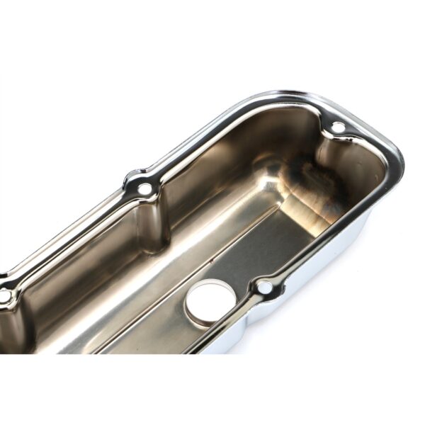 TRANS-DAPT PERFORMANCE PRODUCTS TRADITIONAL DESIGN VALVE COVERS; SHORT; 1980-1989 CHEVY 2.8L V6- CHROME