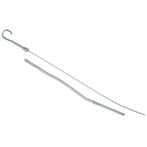 TRANS-DAPT PERFORMANCE PRODUCTS 20 IN. LONG, OEM REPLACEMENT CHROME OIL PAN DIPSTICK; OLDS 350-455, 6.6L PONTIAC TRANS-AM AND FIREBIRD