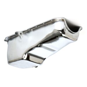 TRANS-DAPT PERFORMANCE PRODUCTS CHROME OEM-STYLE OIL PAN- 1986-UP CHEVY 305-350; 4 QT. CAPACITY