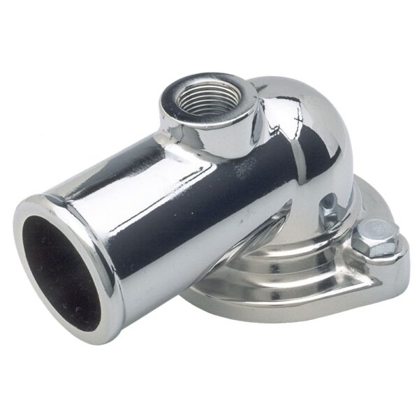 TRANS-DAPT PERFORMANCE PRODUCTS WATER NECK; FORD 429-460; (O-RING SEAL); BUILT-IN 3/8 IN. NPT PORT- CHROME