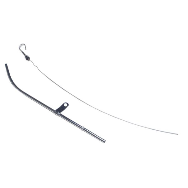 TRANS-DAPT PERFORMANCE PRODUCTS 23 IN. LONG, OEM REPLACEMENT CHROME OIL PAN DIPSTICK; 1980-85 CHEVY 305-350
