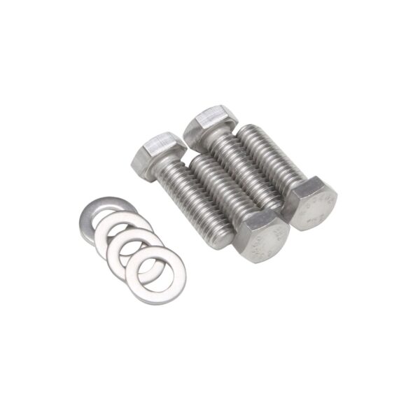 TRANS-DAPT PERFORMANCE PRODUCTS 5/16 IN.-18 X 1 IN. HEX HEAD VALVE COVER BOLTS AND WASHERS (SET OF 4)- CHROME