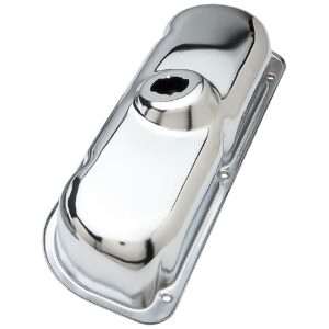 TRANS-DAPT PERFORMANCE PRODUCTS TRADITIONAL DESIGN VALVE COVERS; STOCK; 1982-1986 FORD 3.8L V6- CHROME