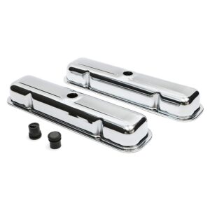 TRANS-DAPT PERFORMANCE PRODUCTS O.E.M. REPRODUCTION DESIGN VALVE COVERS; SHORT; 1959-1979 PONTIAC 326-455- CHROME