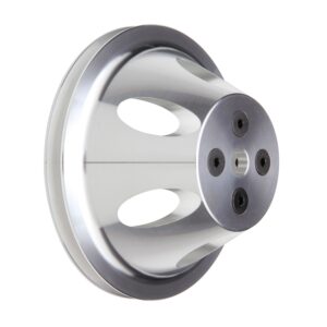 TRANS-DAPT PERFORMANCE PRODUCTS WATER PUMP PULLEY; 1 GROOVE; 1955-1968 CHEVROLET 283-350; SHORT WATER PUMP- MACHINED ALUMINUM