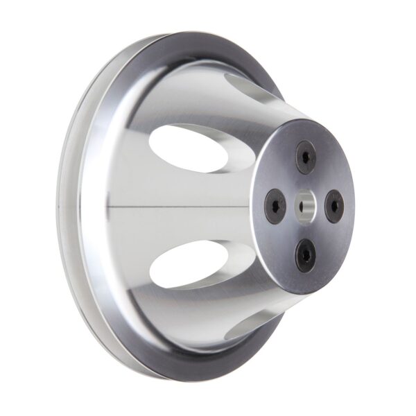 TRANS-DAPT PERFORMANCE PRODUCTS WATER PUMP PULLEY; 1 GROOVE; 1955-1968 CHEVROLET 283-350; SHORT WATER PUMP- MACHINED ALUMINUM