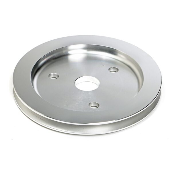 TRANS-DAPT PERFORMANCE PRODUCTS CRANKSHAFT PULLEY; 1 GROOVE; CHEVROLET 283-350; SHORT WATER PUMP- MACHINED ALUMINUM