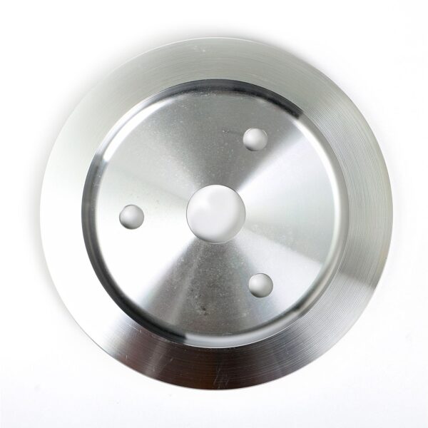 TRANS-DAPT PERFORMANCE PRODUCTS CRANKSHAFT PULLEY; 1 GROOVE; CHEVROLET 283-350; SHORT WATER PUMP- MACHINED ALUMINUM