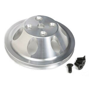TRANS-DAPT PERFORMANCE PRODUCTS WATER PUMP PULLEY; 1 GROOVE; 1969-1985 CHEVROLET 283-350; LONG WATER PUMP- MACHINED ALUMINUM
