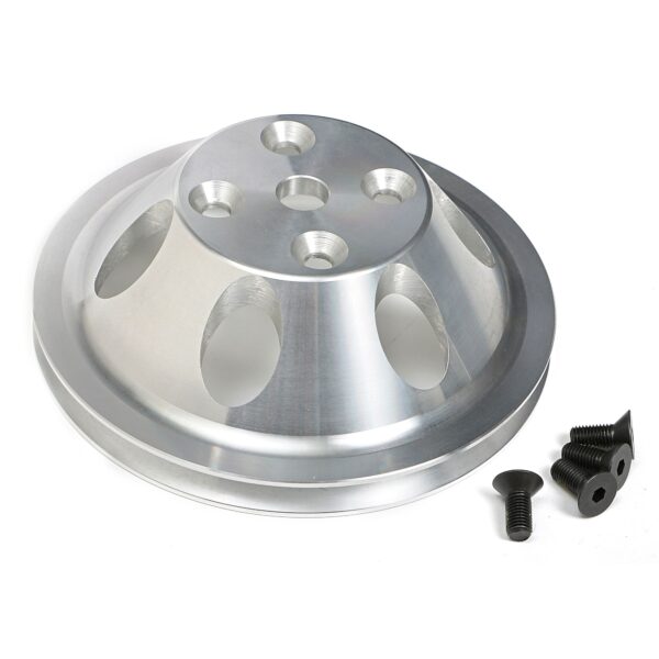 TRANS-DAPT PERFORMANCE PRODUCTS WATER PUMP PULLEY; 1 GROOVE; 1969-1985 CHEVROLET 283-350; LONG WATER PUMP- MACHINED ALUMINUM