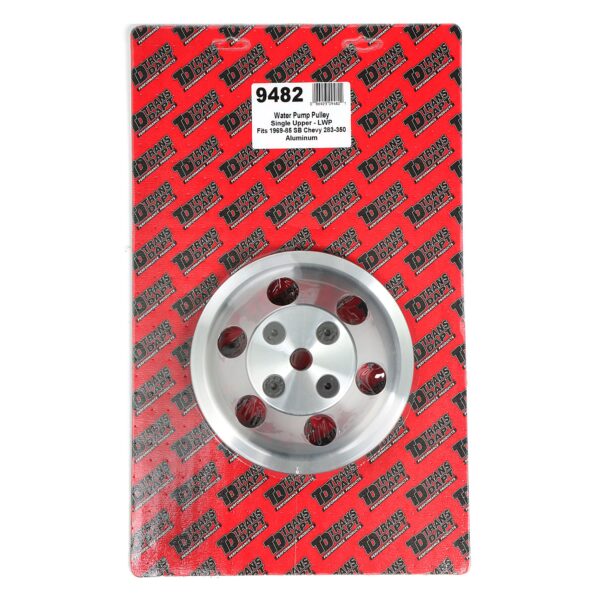 TRANS-DAPT PERFORMANCE PRODUCTS WATER PUMP PULLEY; 1 GROOVE; 1969-1985 CHEVROLET 283-350; LONG WATER PUMP- MACHINED ALUMINUM