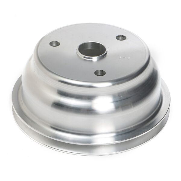 TRANS-DAPT PERFORMANCE PRODUCTS CRANKSHAFT PULLEY; 1 GROOVE; CHEVROLET 283-350; LONG WATER PUMP- MACHINED ALUMINUM