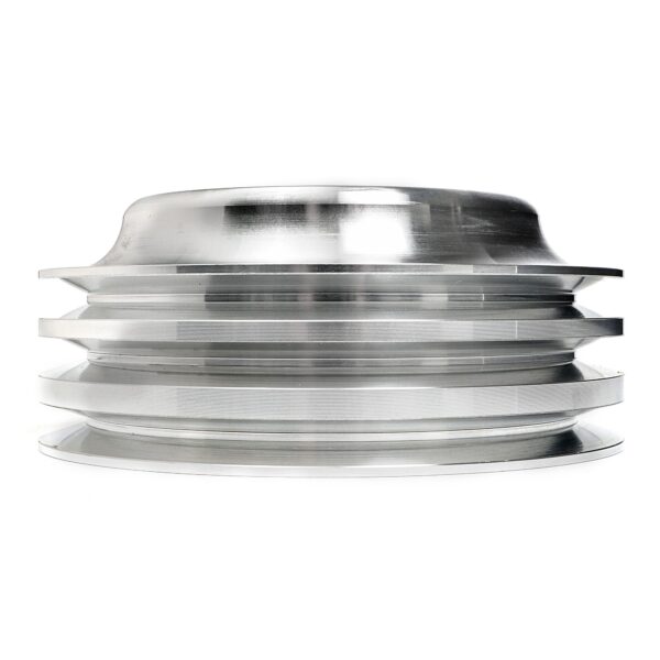 TRANS-DAPT PERFORMANCE PRODUCTS CRANKSHAFT PULLEY; 3 GROOVE; CHEVROLET 283-350; LONG WATER PUMP- MACHINED ALUMINUM