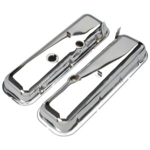 TRANS-DAPT PERFORMANCE PRODUCTS O.E.M. REPRODUCTION DESIGN VALVE COVERS; SHORT; 1965-1972 BB CHEVY 396-502- CHROME