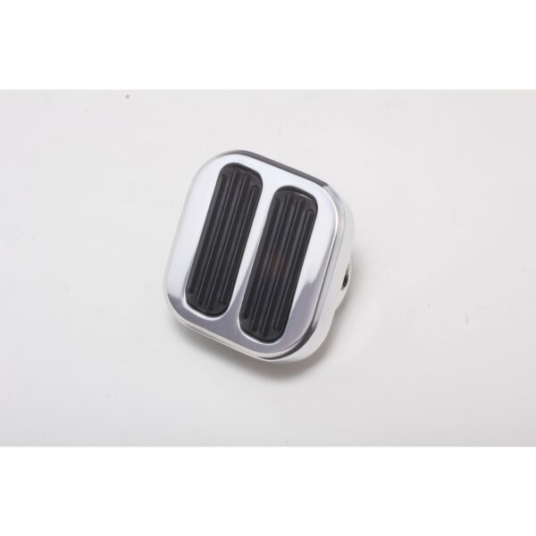 TRANS-DAPT PERFORMANCE PRODUCTS DIMMER PAD WITH 2 RUBBER INSERTS; 1-1/2 IN. X 1-3/4 IN. SQUARE- POLISHED ALUMINUM