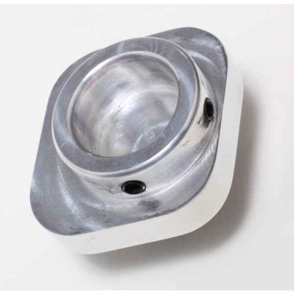 TRANS-DAPT PERFORMANCE PRODUCTS DIMMER PAD WITH 2 RUBBER INSERTS; 1-1/2 IN. X 1-3/4 IN. SQUARE- POLISHED ALUMINUM