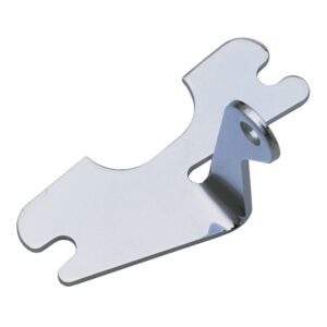 TRANS-DAPT PERFORMANCE PRODUCTS HEADER BRACKET; 1955-77 CHEVY 283-350; LONG AXIAL STYLE A/C COMPRESSOR- CHROME
