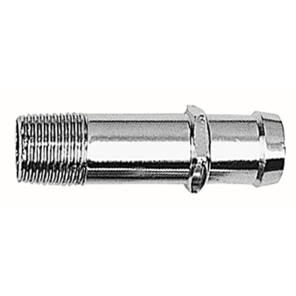 TRANS-DAPT PERFORMANCE PRODUCTS WATER PUMP FITTING FOR 3/4 IN. HOSE; 1/2 IN. NPT- CHROME