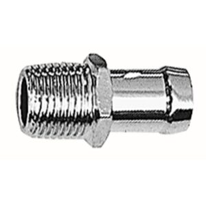 TRANS-DAPT PERFORMANCE PRODUCTS WATER PUMP FITTING FOR 5/8 IN. HOSE; 1/2 IN. NPT- CHROME