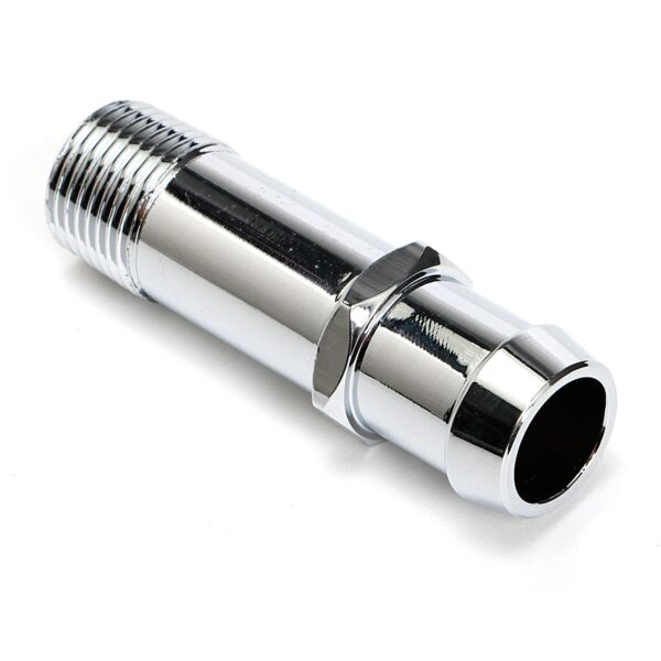 TRANS-DAPT PERFORMANCE PRODUCTS ALUMINUM 1/2 IN. NPT WATER PUMP HOSE FITTING; 3/4 IN. HOSE